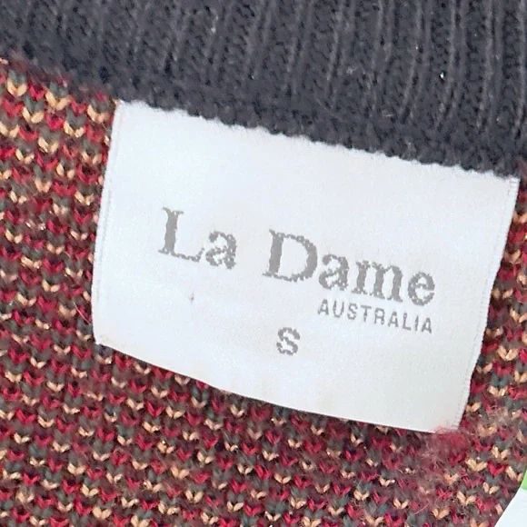 La Dame Australia Plaid Button-Up Cardigan Oversized Vintage Retro Style - Picture 5 of 5